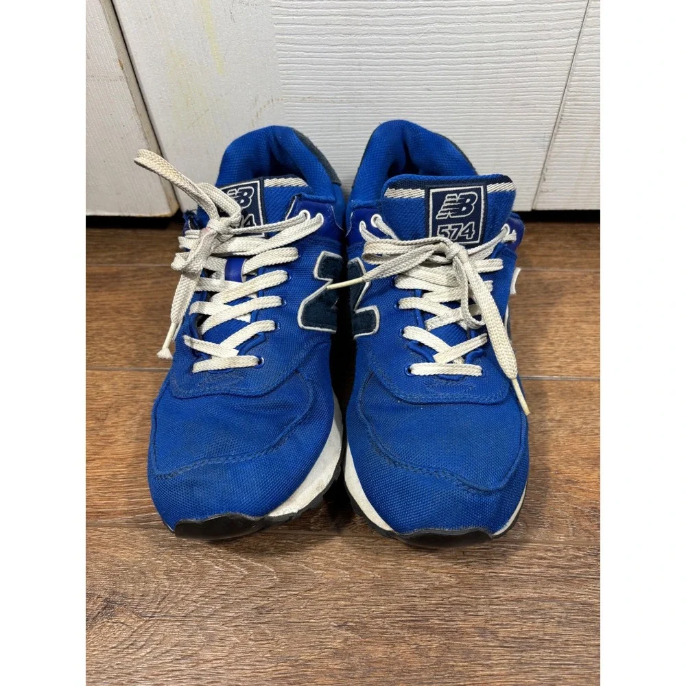 New Balance 574 Athletic Shoes Blue White Men's‎ Size 9.5 Sneakers